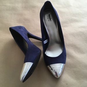 Silver Cap Toe Heels